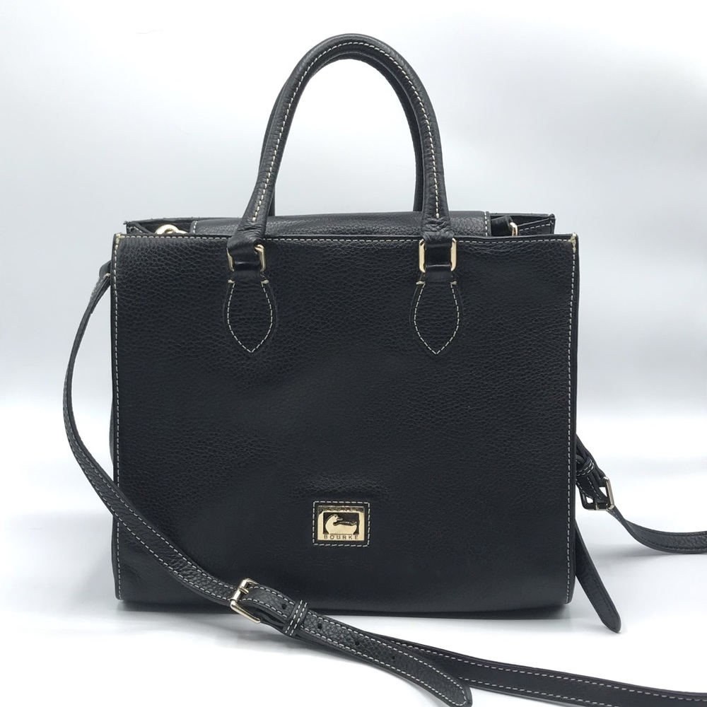 Classic Black Leather Dooney & Bourke Satchel